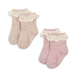 2 PACK GLITTER FLÆSESTRØMPER - rosette