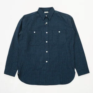 Lot 3055 LONG SLEEVE CHECK WORK SHIRTS Gingham Blue
